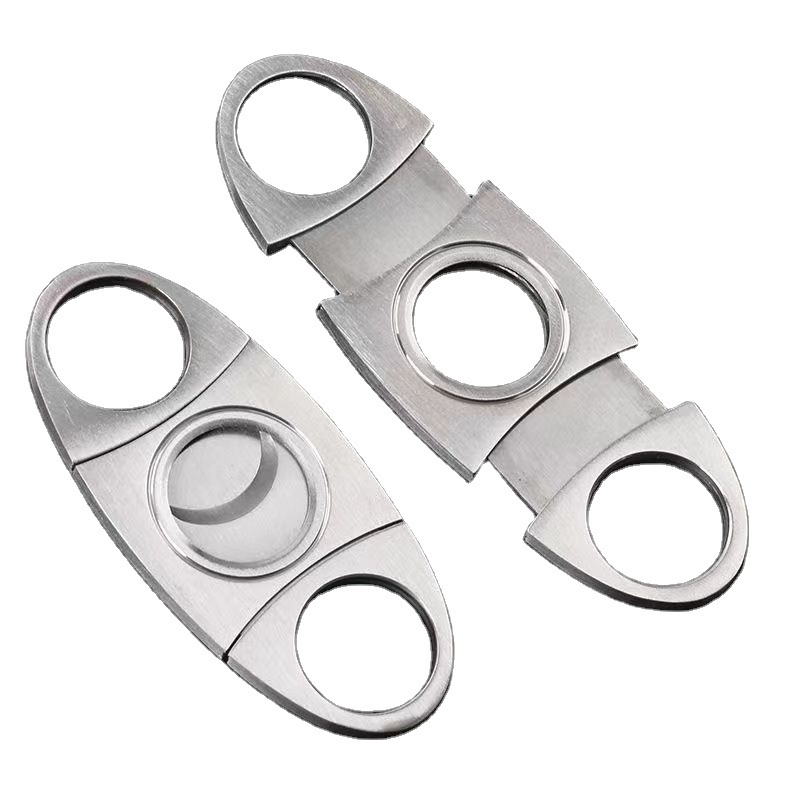 Eco-friendly Custom Logo Cigar Accessories Stainless Steel Metal Cigar Scissors Cutter Cigar knife