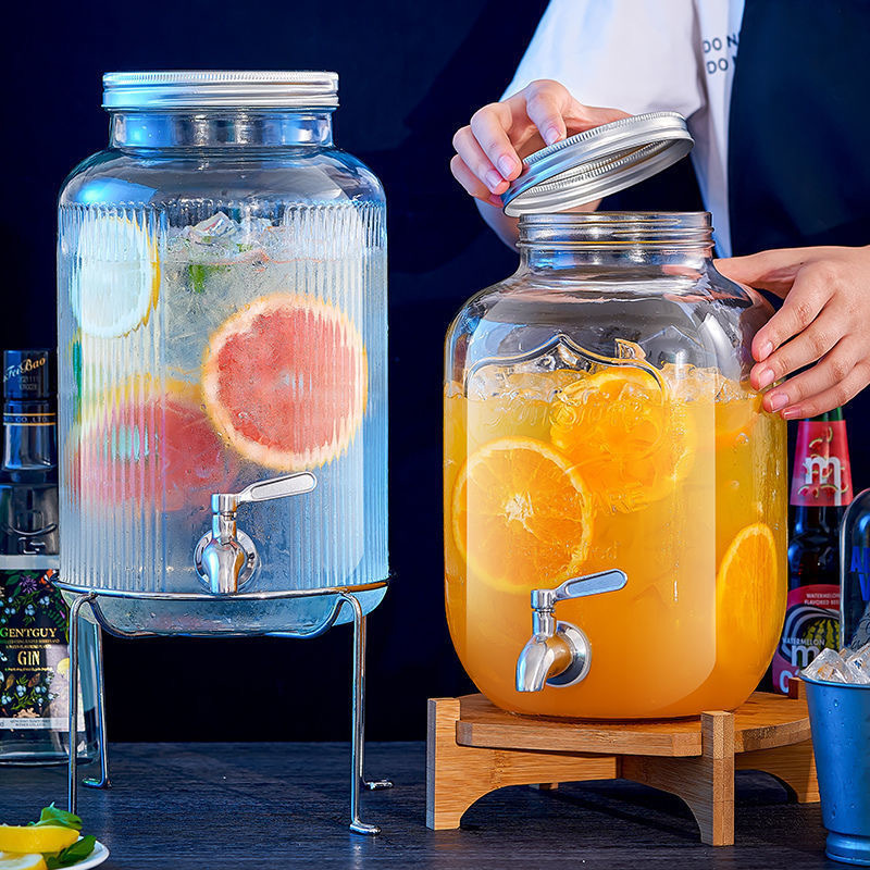 10litre glass water dispenser Clear Glass Mason Jar Big Volume Juice Glass Drink Beverage Dispenser With Tap beer dispenser