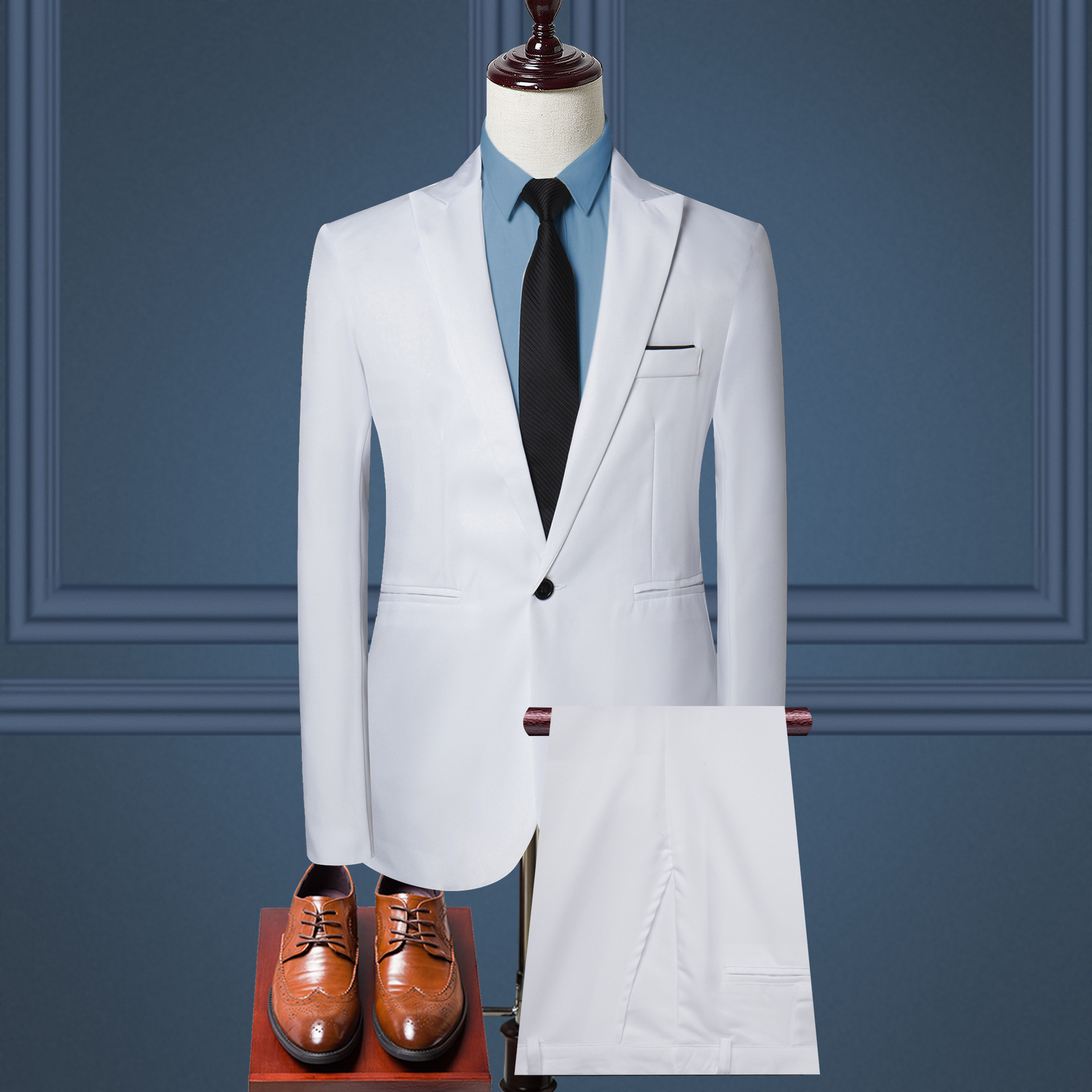 Spring and autumn new men's fashion business casual British suits men's professional wear men's suits