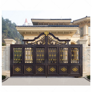 Automatic System Aluminum Gate Door Customized Aluminum Side Gate Door Villa Aluminum Door Sliding Gate Design