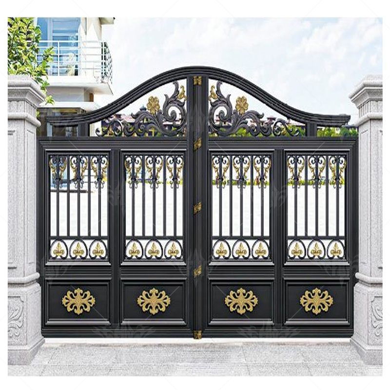 villa modern aluminum swing gate house paint main gate designs aluminum art alloy power coated main gate