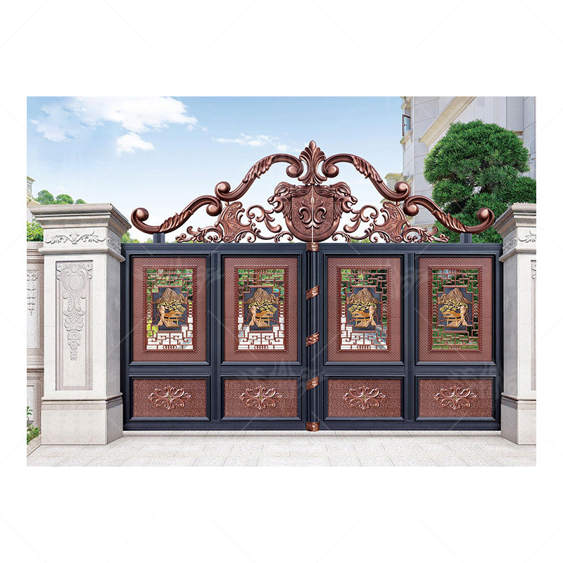 villa modern aluminum swing gate house paint main gate designs aluminum art alloy power coated main gate