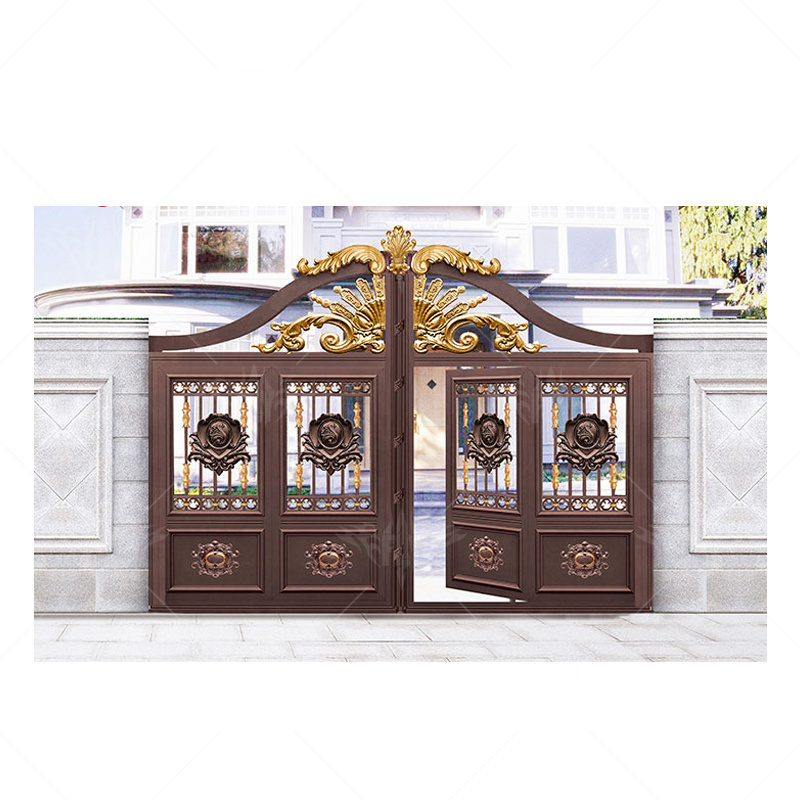 villa modern aluminum swing gate house paint main gate designs aluminum art alloy power coated main gate