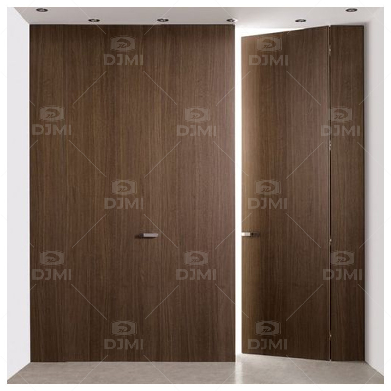 Invisible flush mounted high-end secret room wooden doors internal concealed integrated frameless hinged hidden door