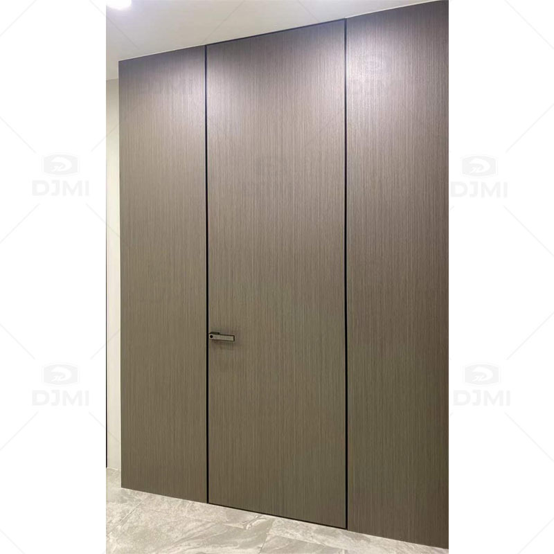 New Modern Design Wood Interior Flush Hidden Wooden Door Invisible Design With Concealed Hinges Secret Door