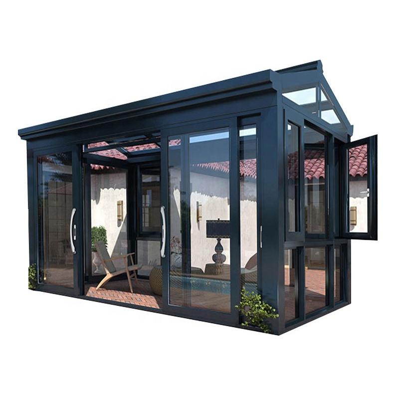 2022 new Designfactory Customized Construction Aluminum Panels Glass Houses Modern Glass sunroom glass roof sun room