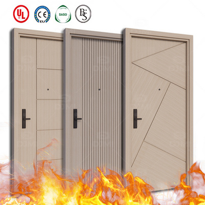 Cheap European Standard Wooden Doors Interior Modern Fire Rated 60 Minutes Fireproof Door