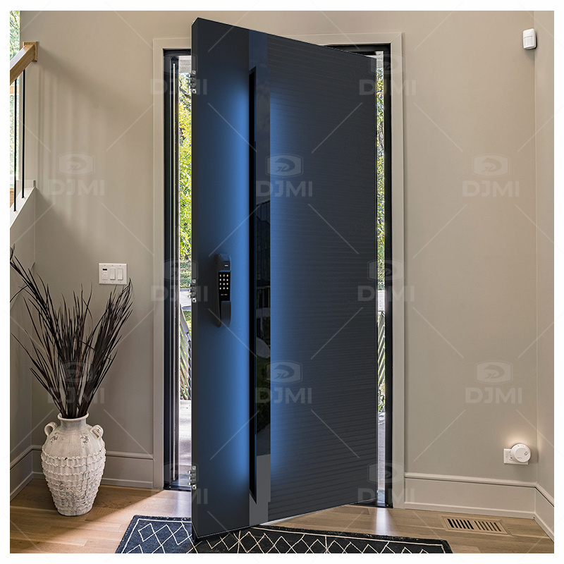 Latest modern design luxury metal entrance door pivot with smart lock