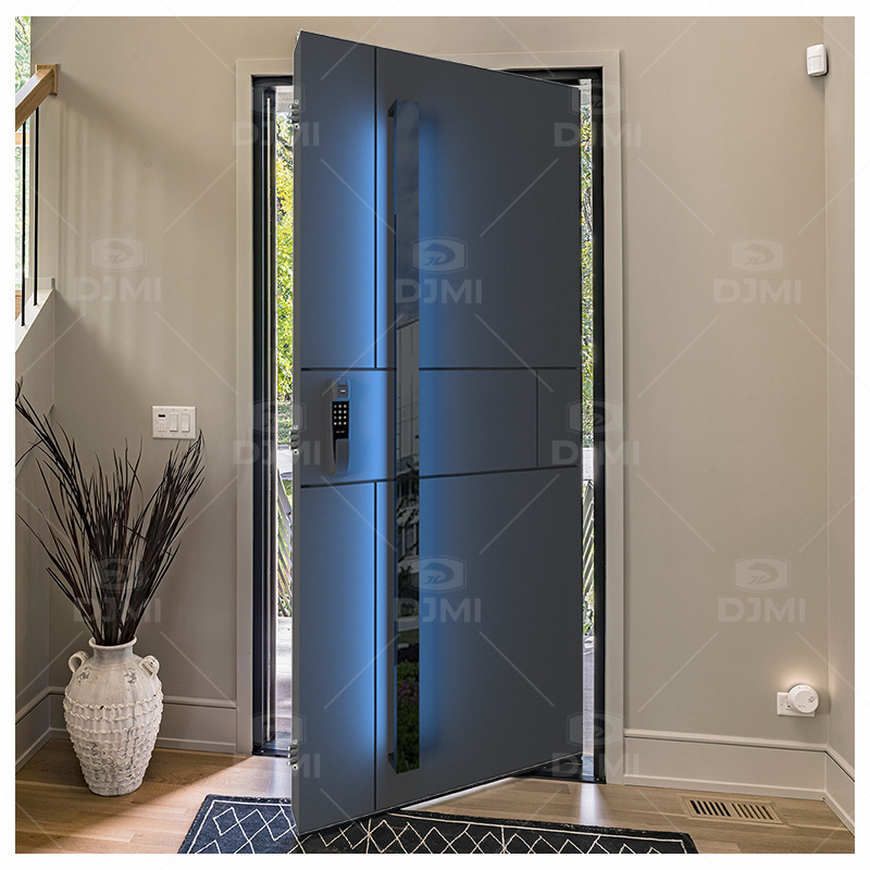 Latest modern design luxury metal entrance door pivot with smart lock