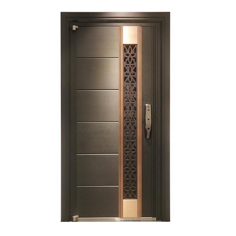 Korean Modern Style  Stainless Steel Exterior Main Entrance House Door Design