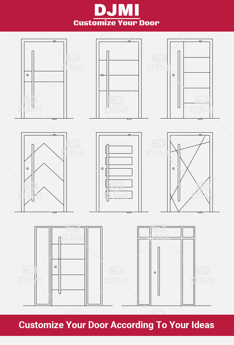 New Modern England Design Hot Sale Metal Other Front Entry Door Cheap Price Exterior Steel Security Entrance Doors For Houses