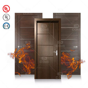 Factory Direct Supply Nature Veneer Composite Solid Wood Door Interior Bedroom Apartment Fire Rated Wooden Doors