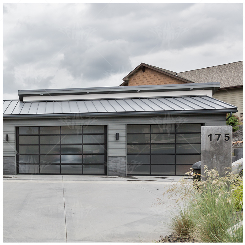 Modern Automatic Aluminum Frame Insulated Glass Garage Door Hot Sale plexiglass garage doors prices