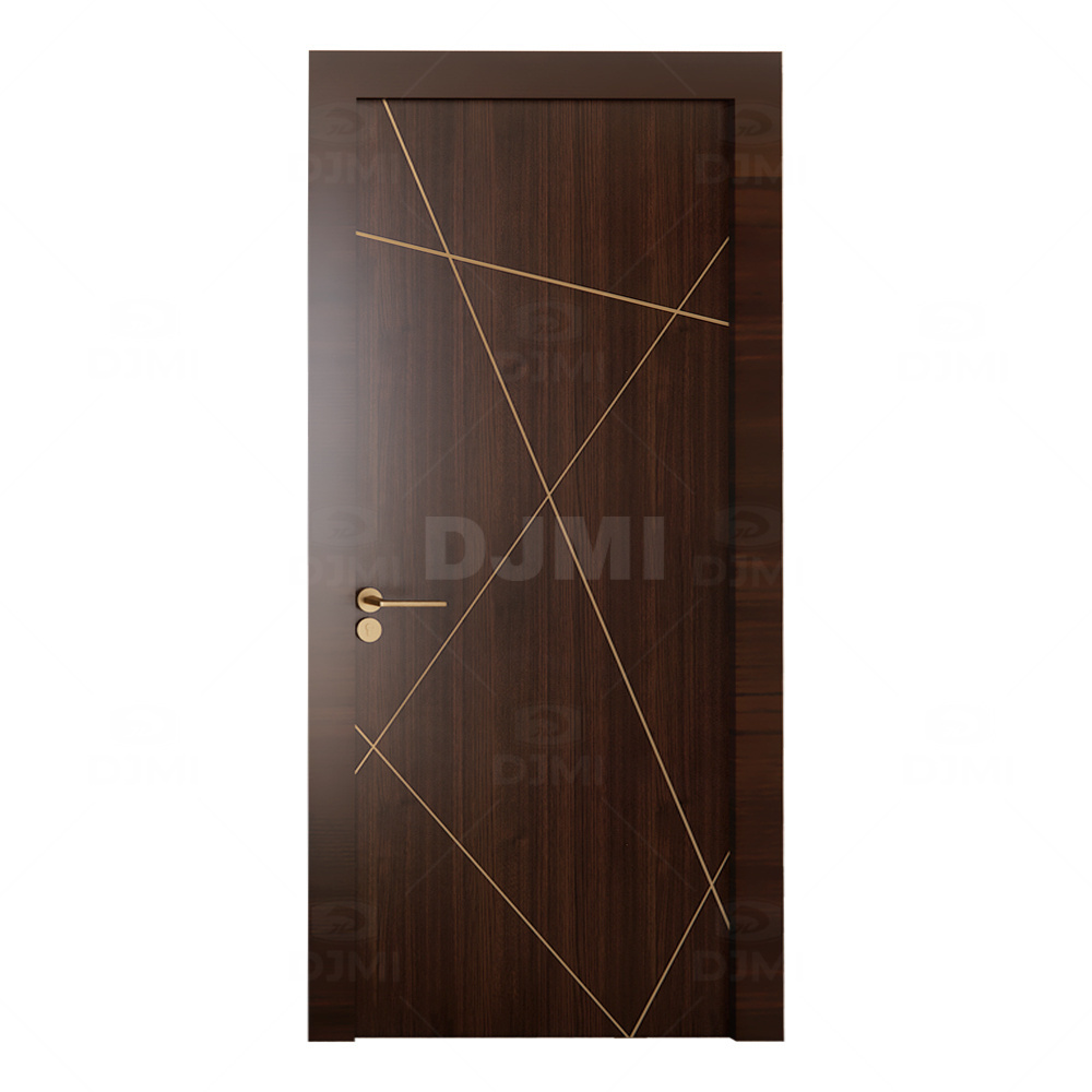 EU standard engineering project solid wood interior doors hotel doors room flats fireproof internal walnut doors for house