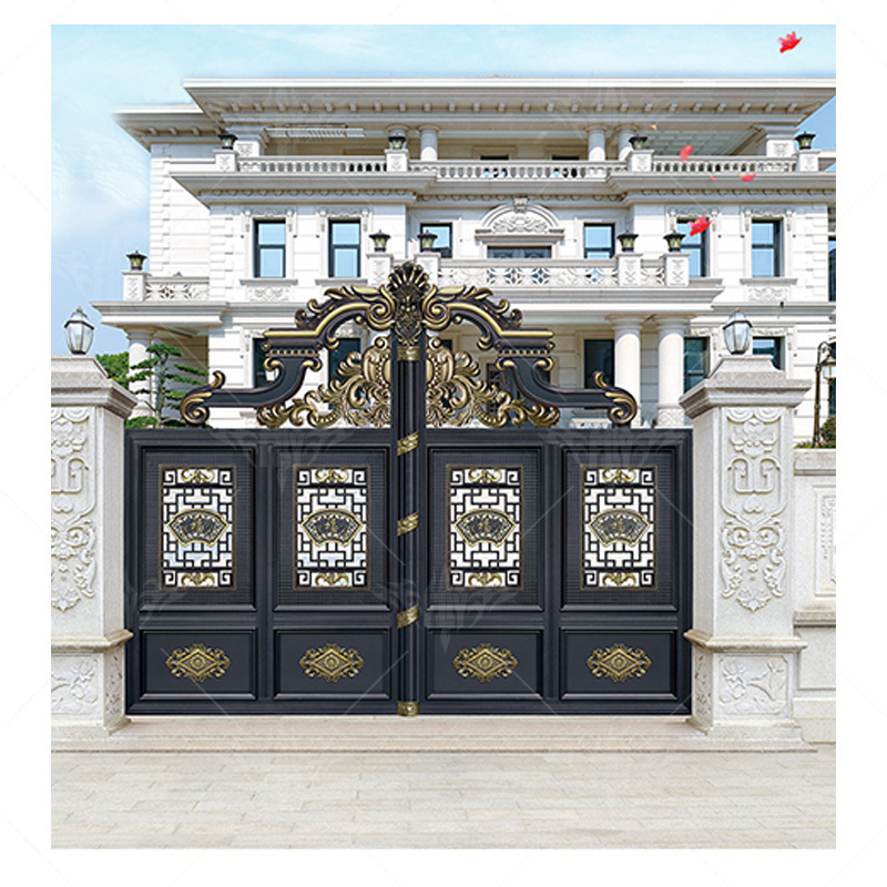 Automatic System Aluminum Gate Door Customized Aluminum Side Gate Door Villa Aluminum Door Sliding Gate Design