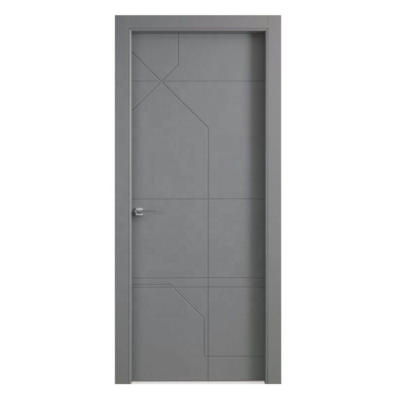 Black Fancy Composite MDF Laminate Interior Entry Flush Door