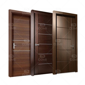 High Quality Custom Interior Wood Door Bedroom  Modern Design Painting Finish Veneer Wooden Plywood Door