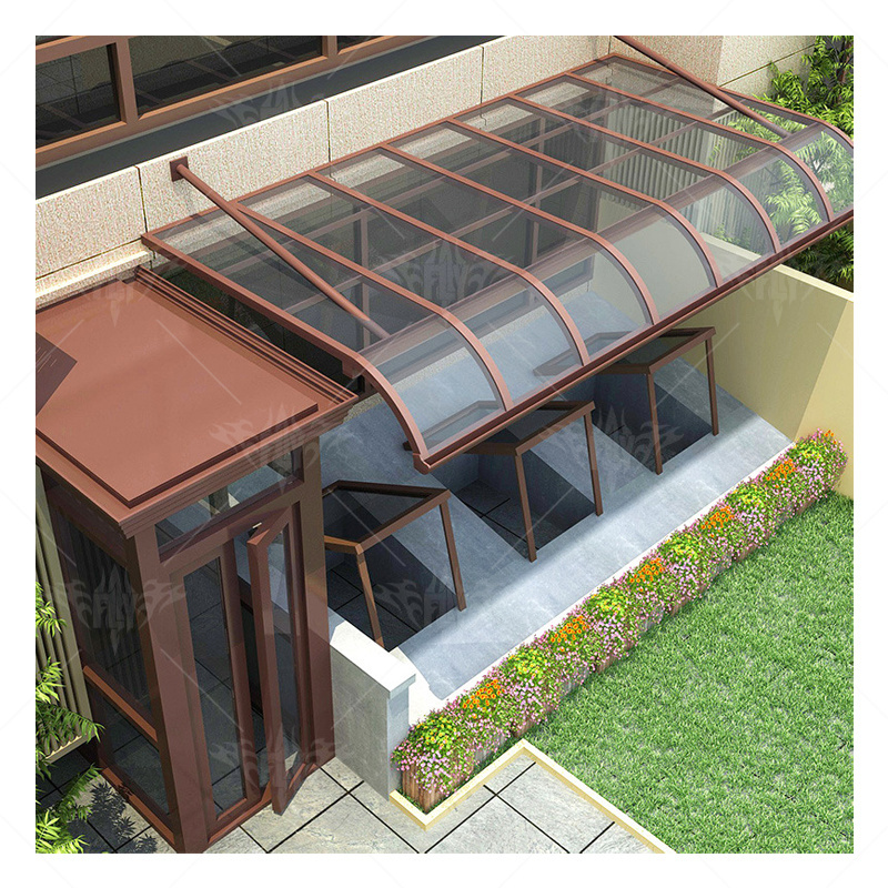 Hot Selling Blacony Patio Self-supporting Pergola Polycarbonate Covers Aluminum Carport Awnings Cranked Arms Retractable Awning