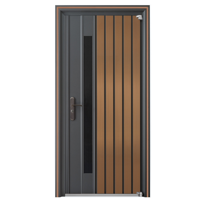 Korean Modern Style  Stainless Steel Exterior Main Entrance House Door Design