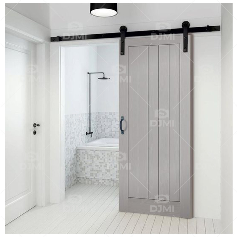 High End House Wooden Barn Door with Hardware Hotel Sliding Barn Door Waterproof Wood Barn Pocket Door for Bathroom