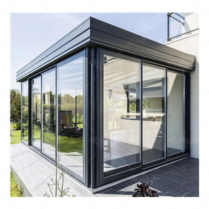 winter garden aluminum alloy flat clear glass patio roof prefabricated glass house villa outdoor cubicle glass house easy kit