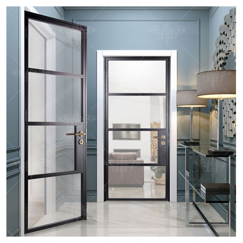 Glass casement doors aluminium frame for strong corrosion exquisite workmanship superior quality and good price