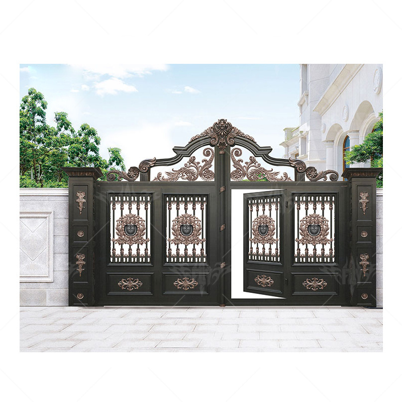 Automatic System Aluminum Gate Door Customized Aluminum Side Gate Door Villa Aluminum Door Sliding Gate Design