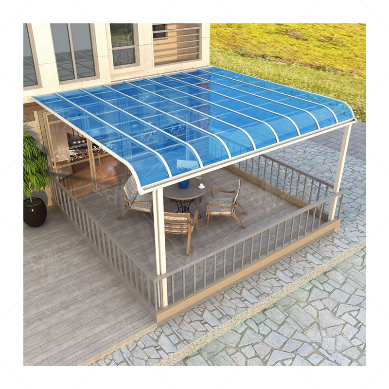 Hot Selling Blacony Patio Self-supporting Pergola Polycarbonate Covers Aluminum Carport Awnings Cranked Arms Retractable Awning