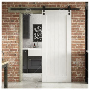 High End House Wooden Barn Door with Hardware Hotel Sliding Barn Door Waterproof Wood Barn Pocket Door for Bathroom