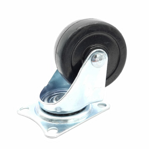 Light Duty 2 Inch Swivel Black Rubber caster wheel for furniture