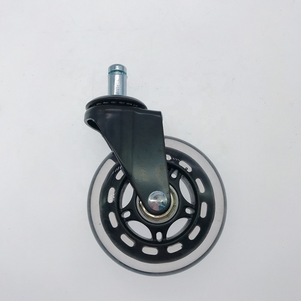 Polyurethane PU Universal Noiseless Caster Wheels Transparent 3