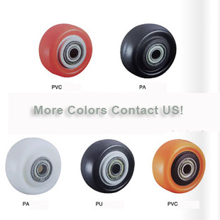 1.5 2 2.5 3 inch 40mm 50mm Black Red Blue White Orange Small Wheel Swivel stem furniture trolley castors PVC PU Caster Wheels