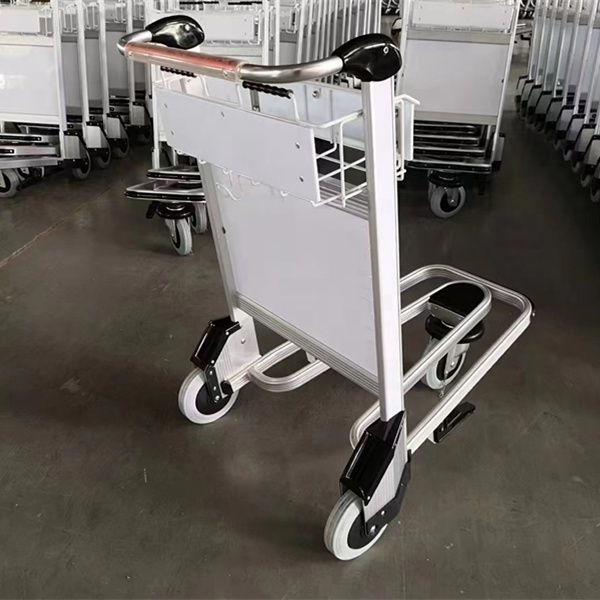 Running Smoothly Noiseless Aluminum Alloy Luggage Baggage Airport Trolley Cart with Hand Automatic Brake