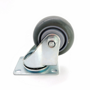 Load Capacity Double Ball Race Bearing Polyurethane Hand Cart Wheels Swivel Brake PU Medium Duty Caster