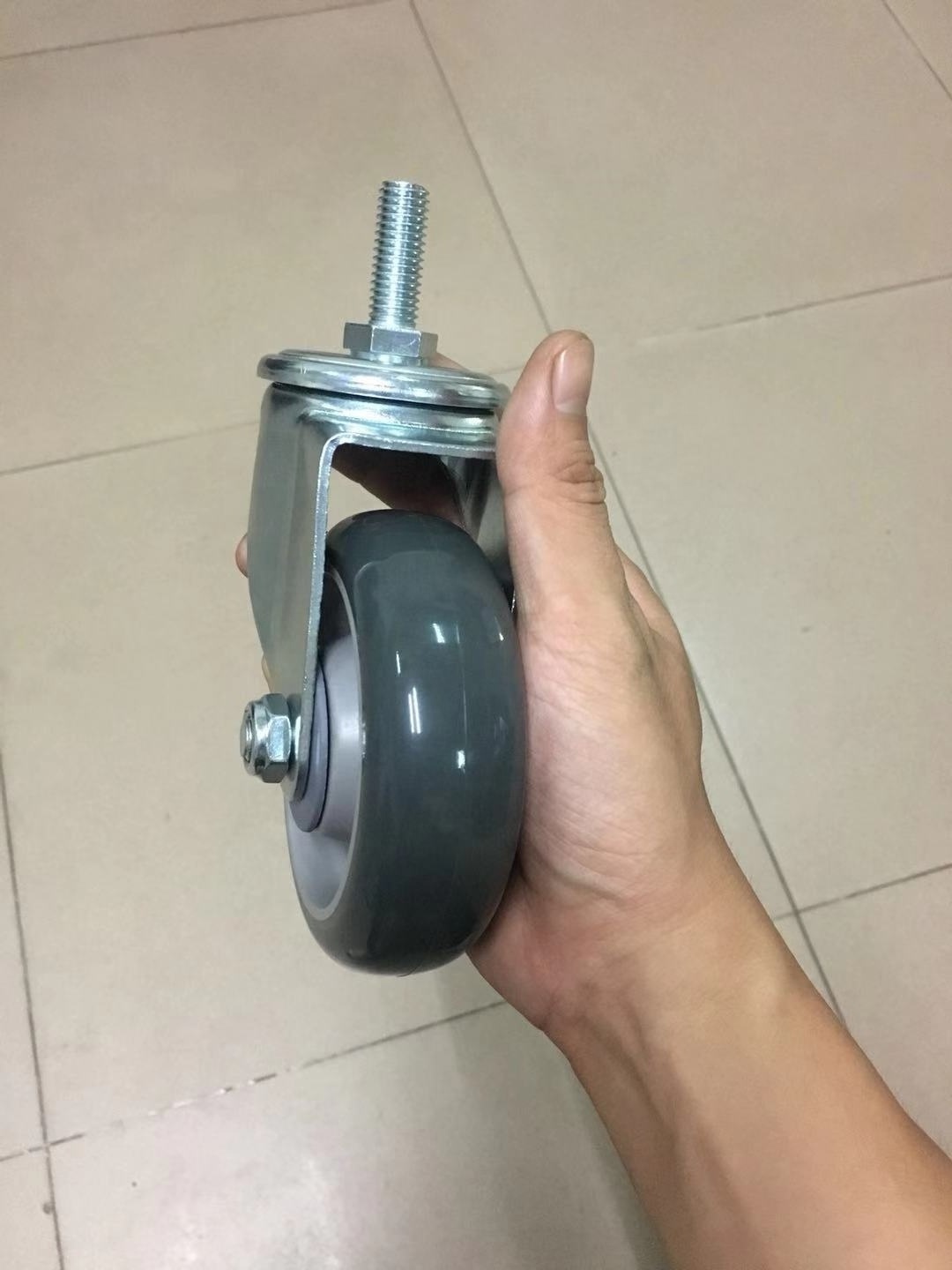 Load Capacity Double Ball Race Bearing Polyurethane Hand Cart Wheels Swivel Brake PU Medium Duty Caster