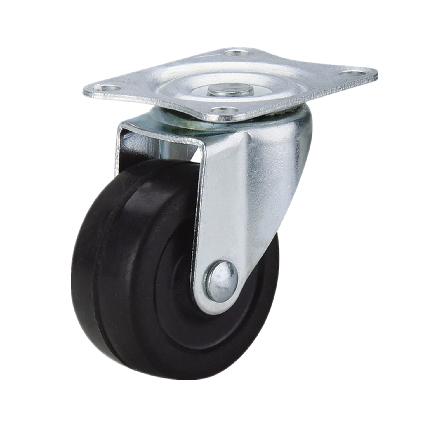 Light Duty 2 Inch Swivel Black Rubber caster wheel for furniture ...
