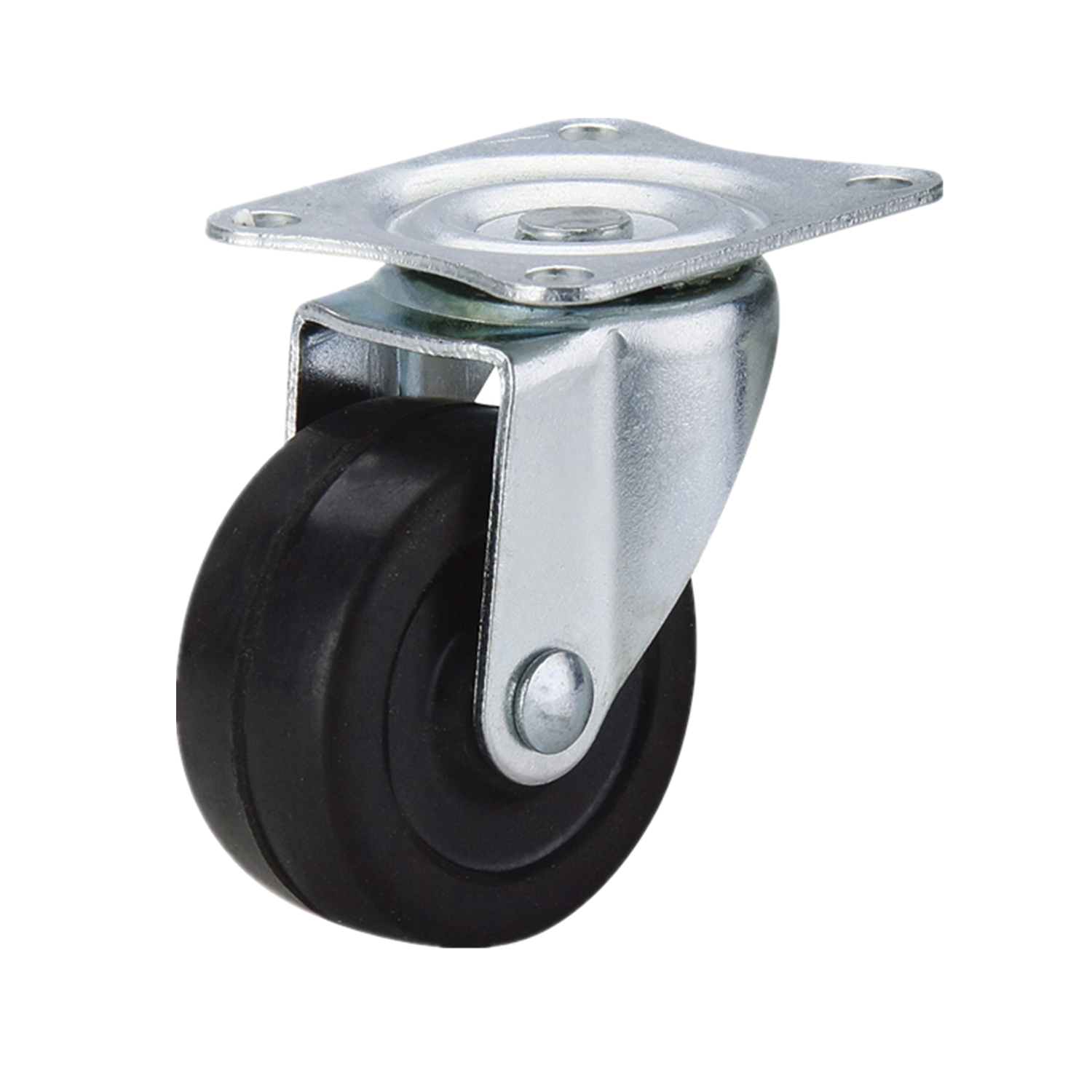 Light Duty 2 Inch Swivel Black Rubber caster wheel for furniture