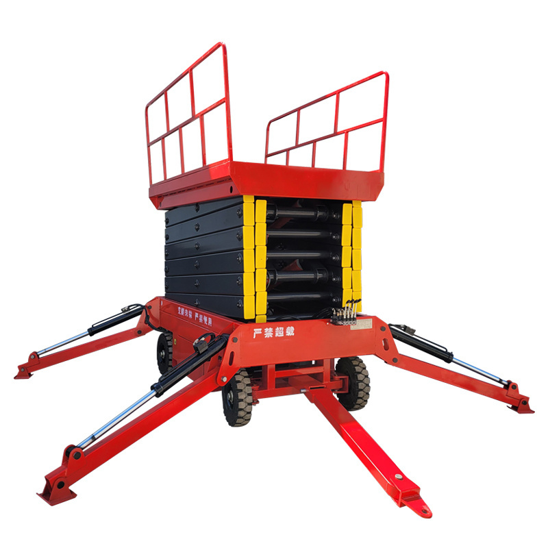 12 Meter Scissor Lift Scaffolding 18m 500kg Hydraulic Electric Lift Mobile Scissor Shear Fork Lift Platform