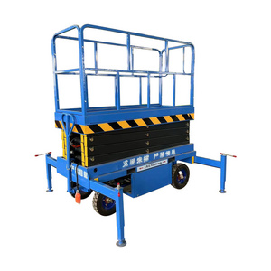 Dajiu 2-6m 500kg Mobile Electric Lifting Scaffold Tracked Boom Lift Stair Lift For Home Suspended Platform