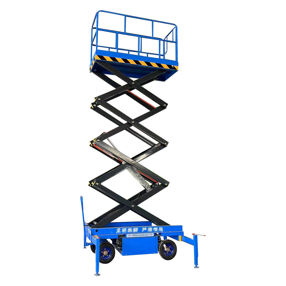 0.5 Ton 2-6 Meters Mobile Telescopic Frame Electric Lifting Ladder Scaffolding Platform For Construction