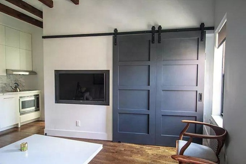 Solid Wood Soundproof Interior Barn Doors Sliding Doors With Hardware Kit