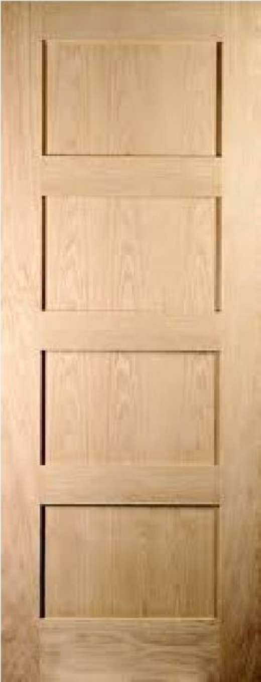 Oak wood veneer shaker style hotel room doors with magnetic lock