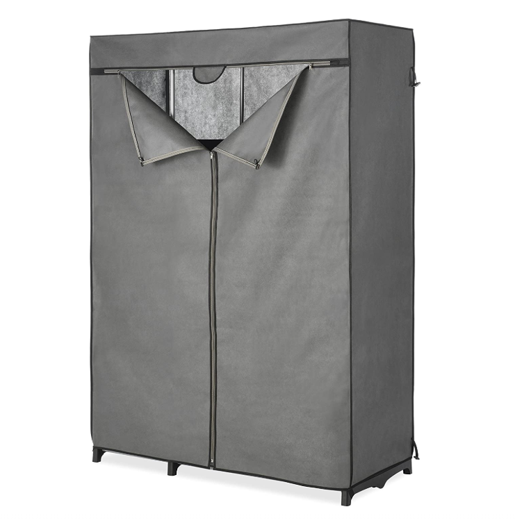 Cloth COVER ONLY for Double Rod Wardrobe Closet with Heavy Duty Zipper