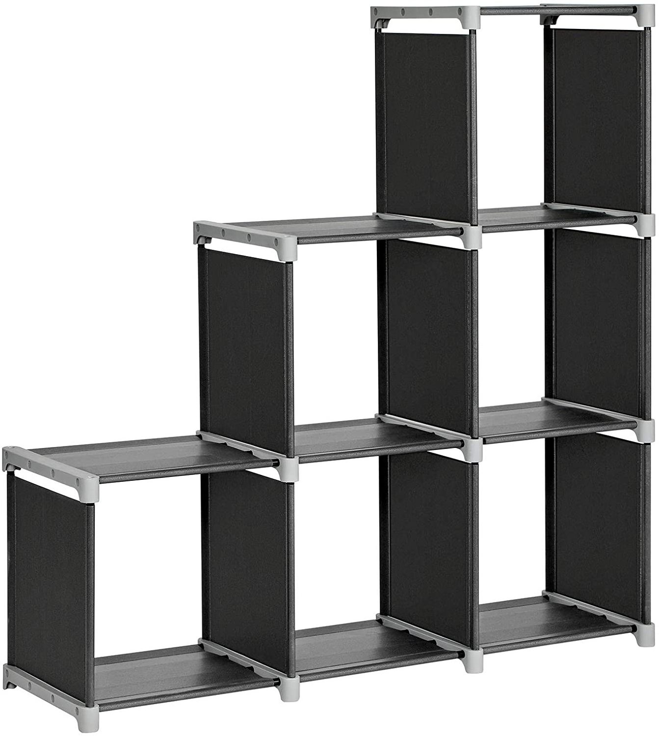 Water-proof Shelf Rack 3-Tier Storage Cube Closet Organizer Shelf 6 Cube Adjustable Bookcase for Living Room