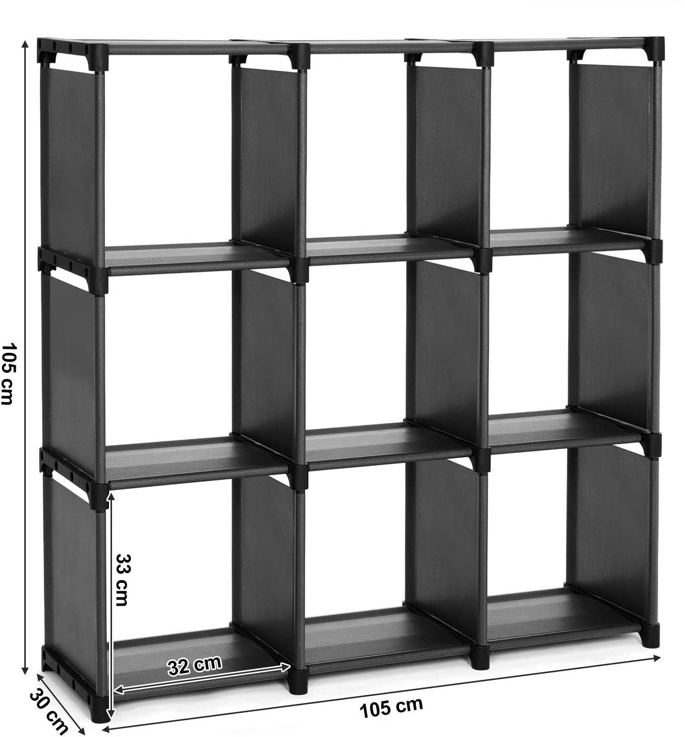 6 Cube DIY Storage Shelves Open Bookshelf Closet Organizer Rack Cabinet