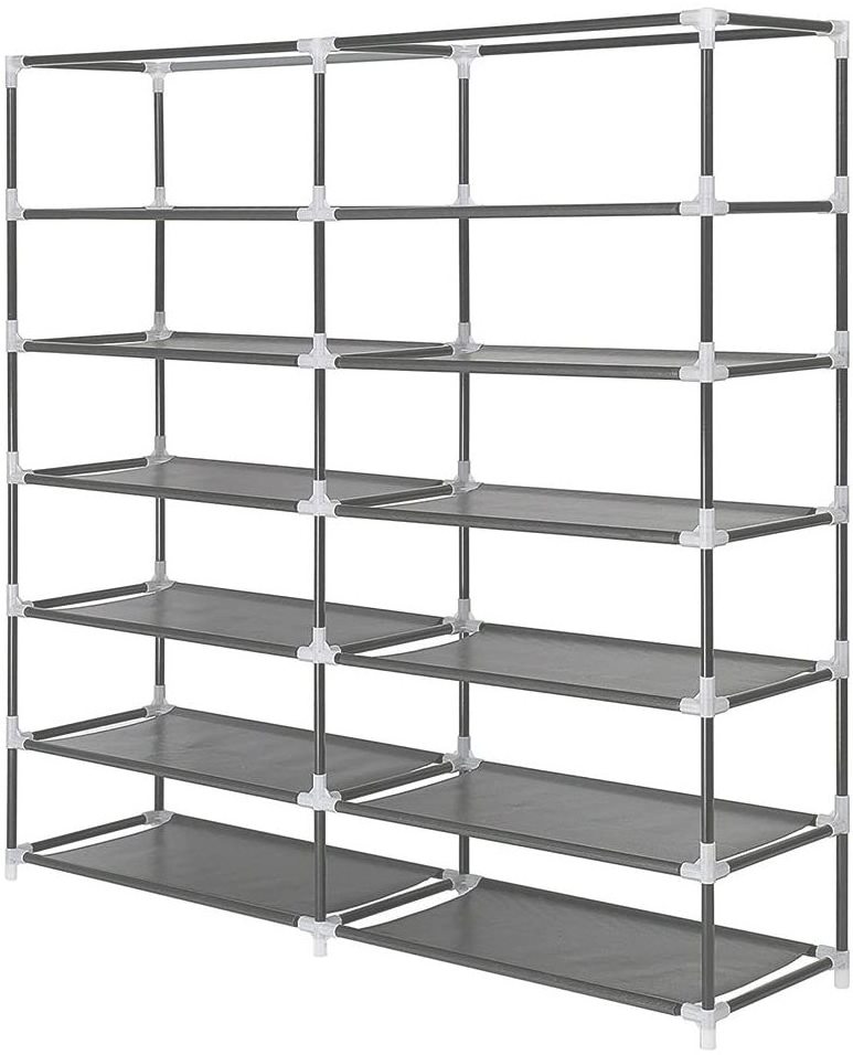 Stackable shoe rack, non-woven home widening and reinforcement, expandable fabric shoe rack storage rack