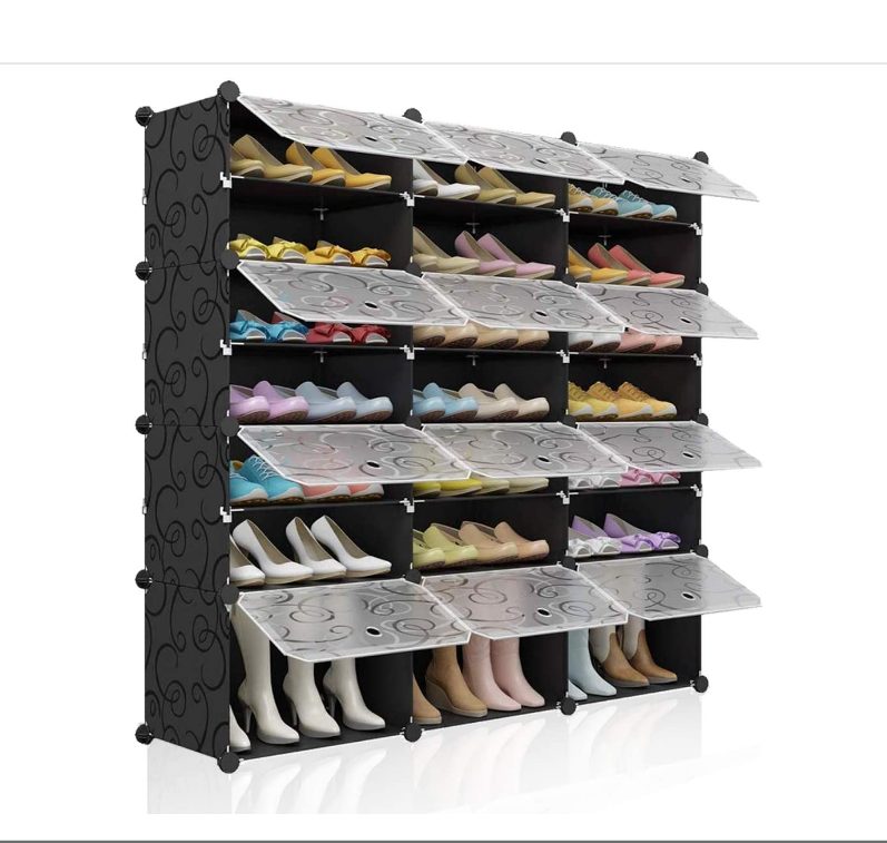 Portable shoe rack storage rack tower shelf storage cabinet bracket can be extended to store high heels, boots, slippers