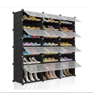 Portable shoe rack storage rack tower shelf storage cabinet bracket can be extended to store high heels, boots, slippers