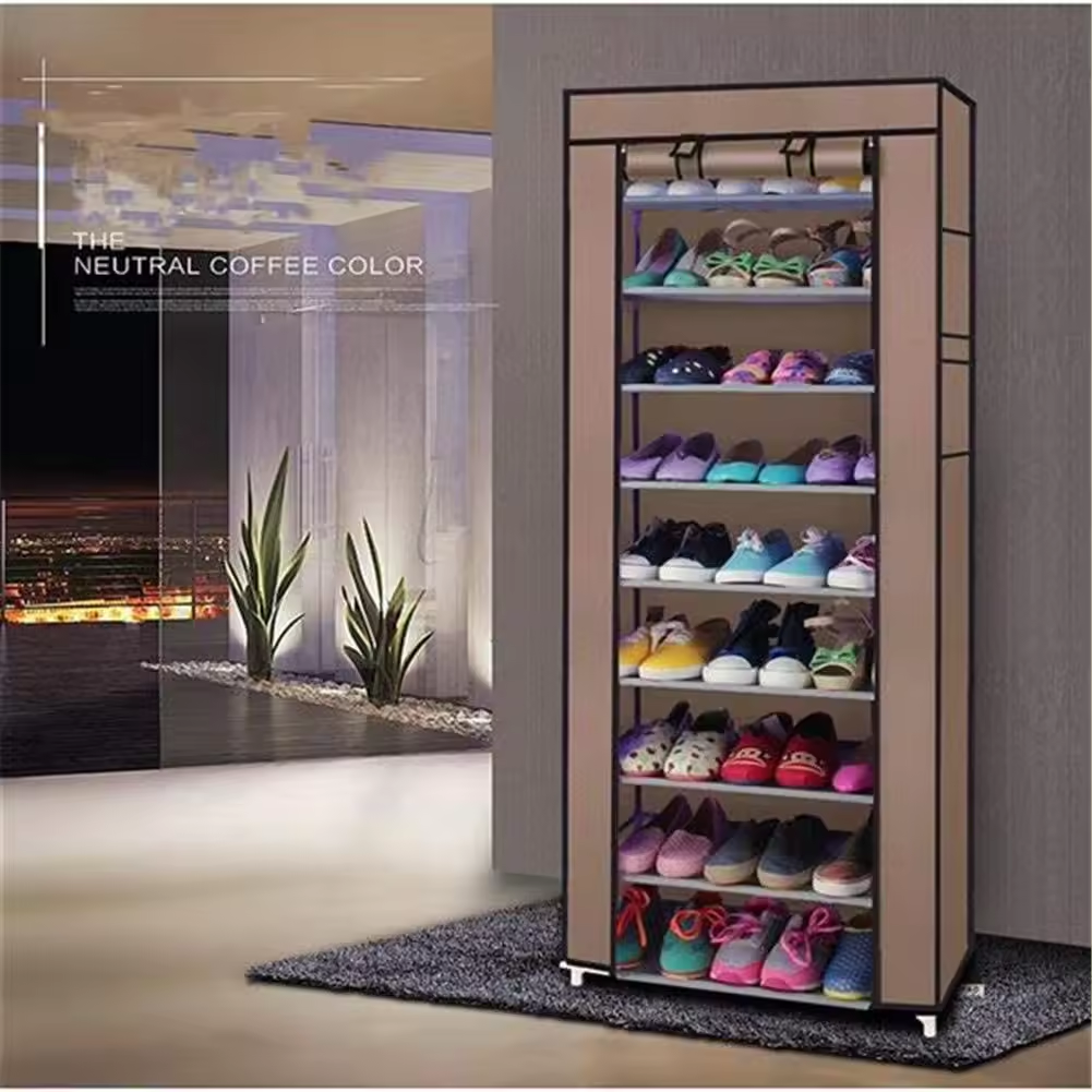 Collapsible Shoe Rack from China Supply 9-Layer Shoe Rack Organizer Living Room Cloth Shoe Rack Entrance