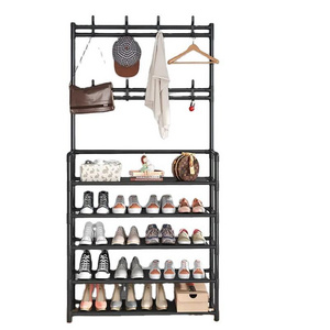 Multifunctional Floor Coat Rack Shelf Freestanding Home Office 5 Tier Cloth Shoe And Coat Racks